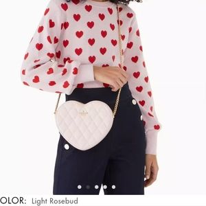 NWT Kate Spade Heart Crossbody in Light Rose